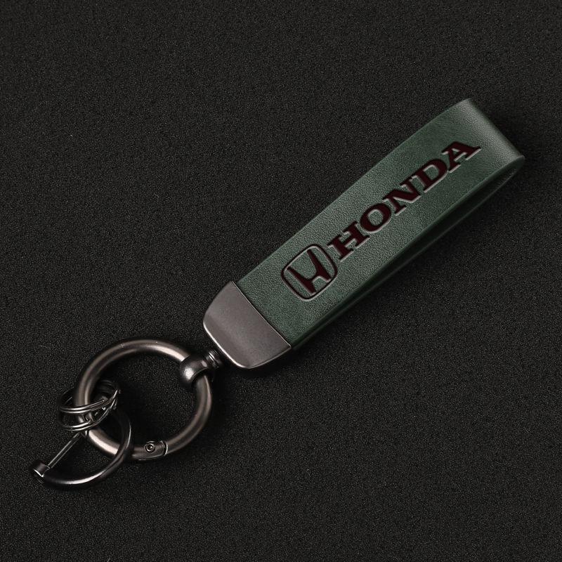 Retro Car Keychain Leather Key Chains Auto Accessories For Honda Civic Fit Jazz Accord Pilot CRV Odyssey Passport City Vezel CRX LV4