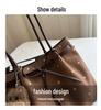Polka Dot Retro Underarm Tote Bag with Bow - Summer 2026 Trend, Women's Large Capacity