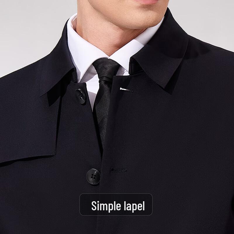 Antonio Men's Wrinkle-Resistant Mid-Length Trench Coat