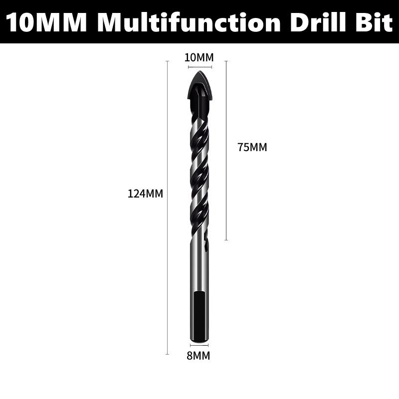 3-12mm Multifunctional Triangle Drill Bit Diamond Drill Set Ceramic Tile Concrete Brick Wood Glass Punching Hole Saw Metal Drill