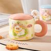 Jingci Creative Cartoon Ceramic Mug with Lid