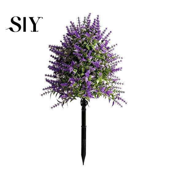 No Maintenance Lavender Artificial Topiary Ball Tree UV Resistant Fake Shrub Bushes with Office Decor Stake Realistic Plants for Home Wedding