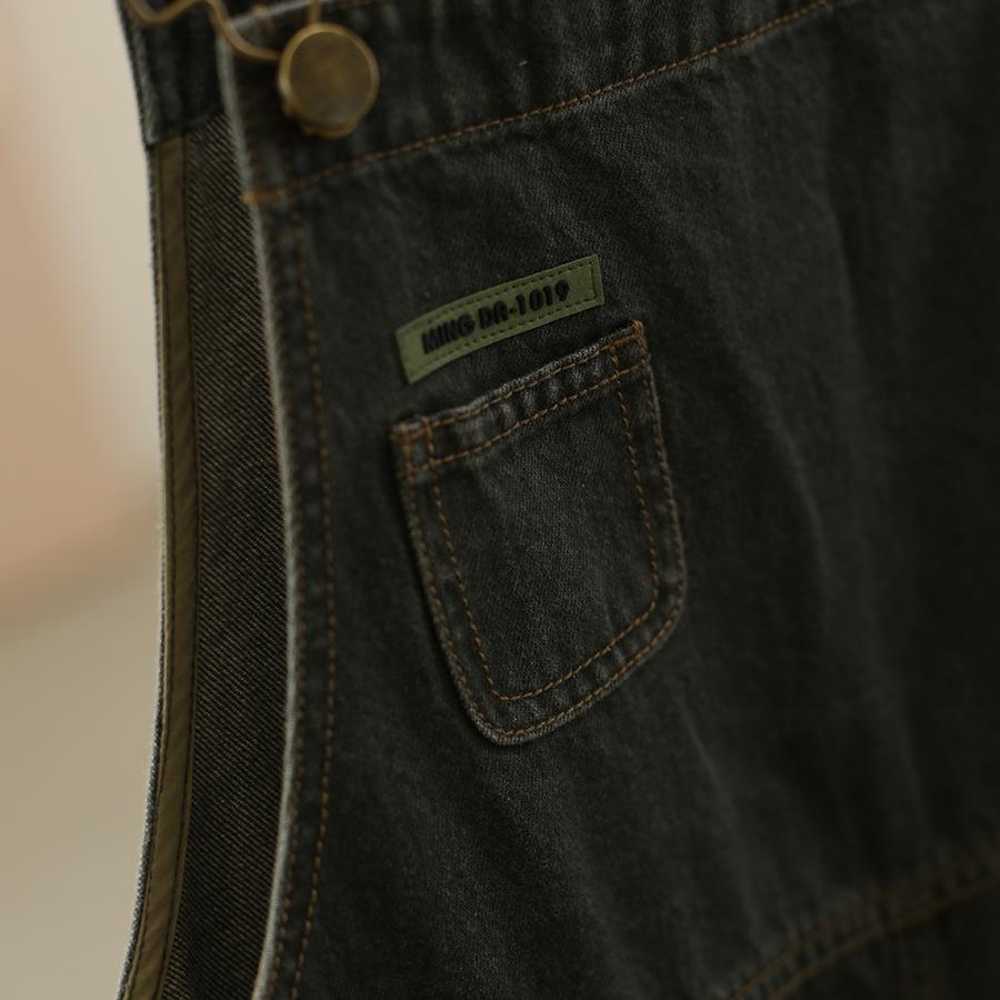 Korean Style Fashion Layered Denim Overalls - Youding 25 Autumn Collection