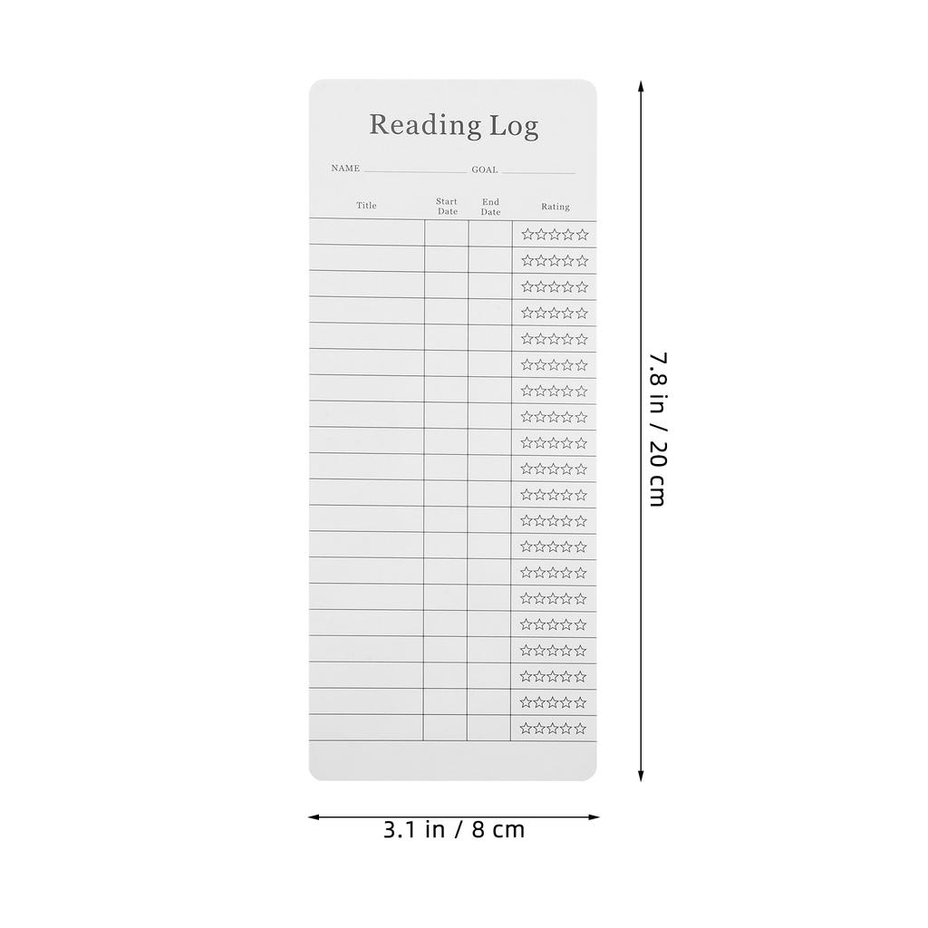 12 Pcs Reading Log Bookmark Tracker Library Card Bookmarks Literary Gifts School Supplies Reading Accessories Book Lover Marks