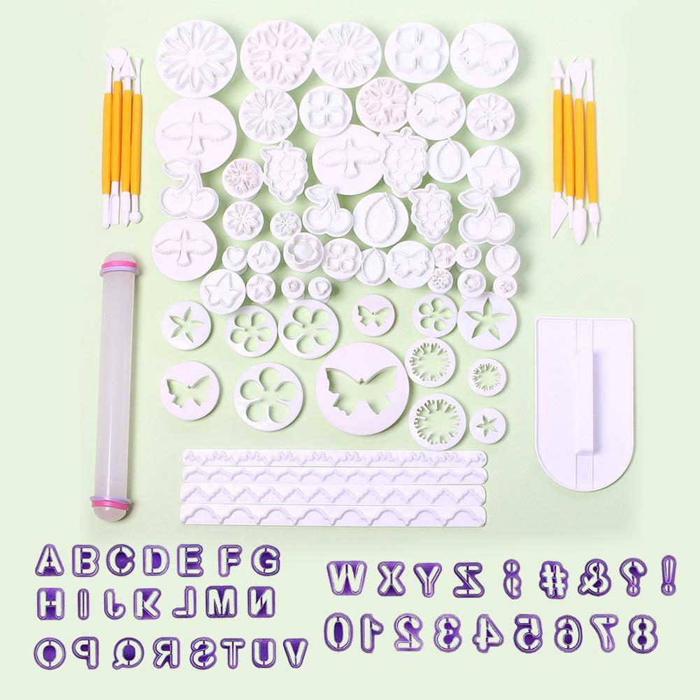 Fondant & Cake Mold Set: 33-Piece Baking Tools with Cookie Cutters