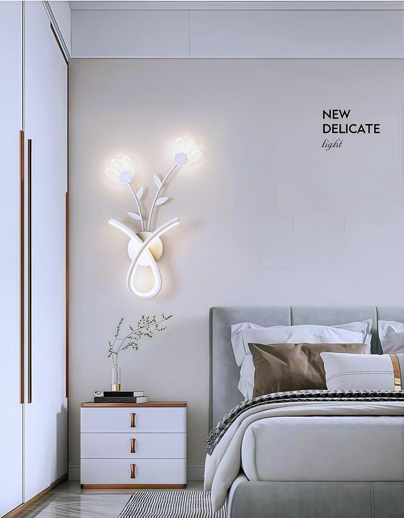 Kreative LED-Wandleuchte für den Innenbereich mit Fernbedienung - Stufenloses Dimmen für Schlafzimmer, Wohnzimmer, Flur, Balkon oder Treppenhaus