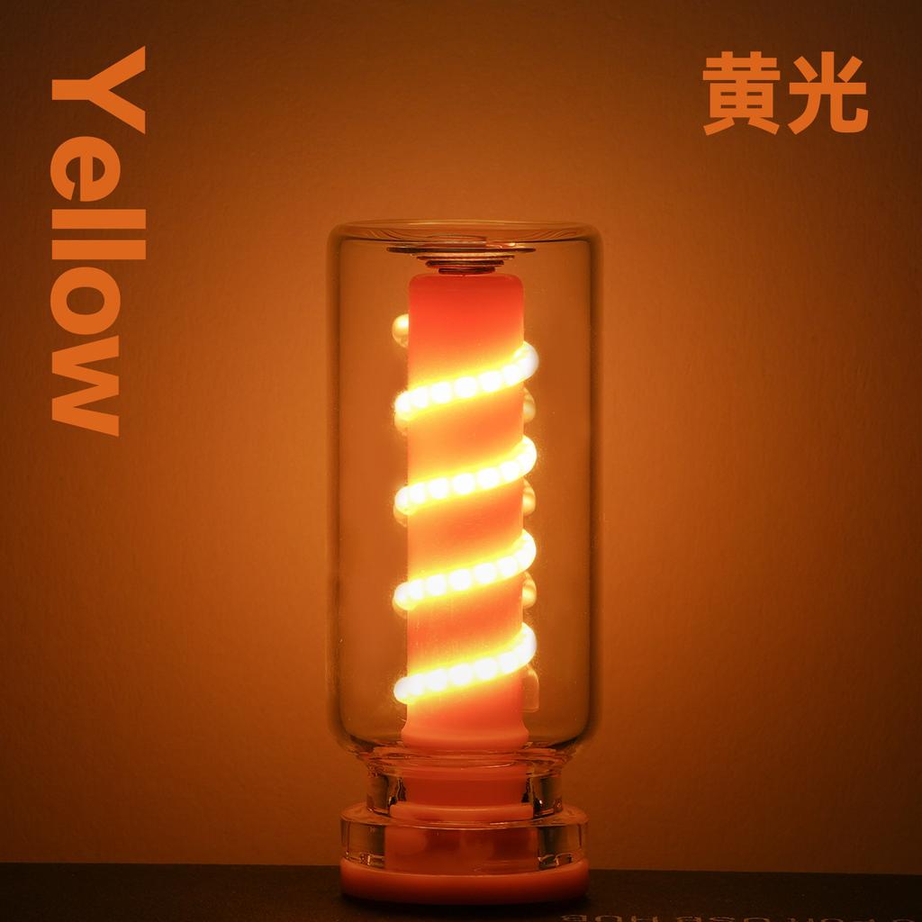 Transparent Spring Touch Dimmable USB Night Light, Portable LED Bedside Lamp
