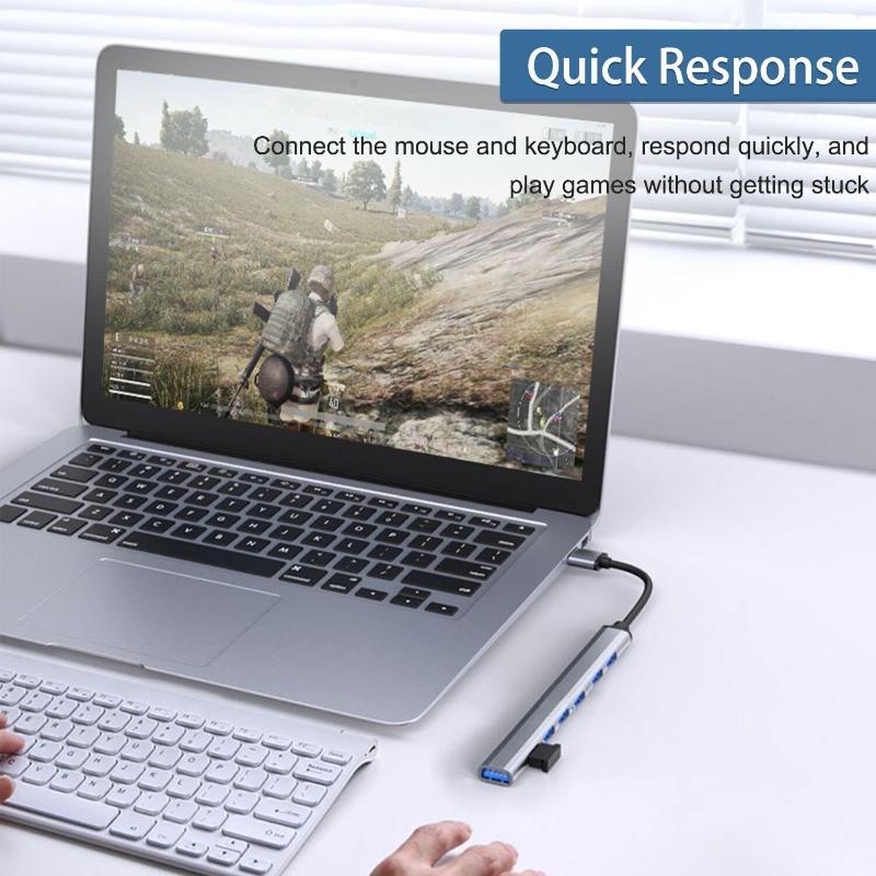 7-in-1 USB C Docking Station USB 3.0 HUB Type C HUB Adapter 5Gbps High Speed USB C Splitter OTG Adapter for PC Laptop Macbook