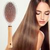 Cushion Hair Brush Minimalist Prevent Static Detangling Massage Brush with Wooden Handle for Home