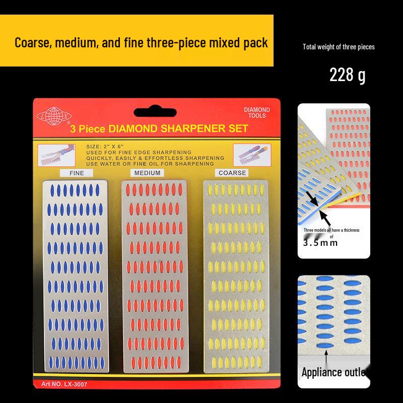 High-Quality Single-Sided Diamond Mesh Whetstone with Base, Sharpening Disc 300-400-600#