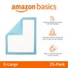 Amazon Basics Dog Toilet Training Pads, Thick Extra Large, 25-Pack, 71x86cm, Blue, White