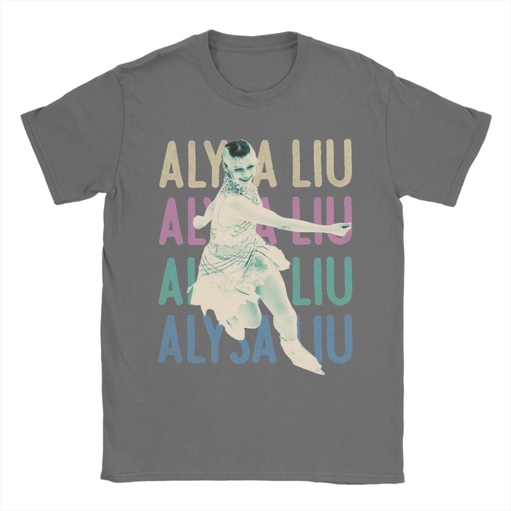 Cool Alysa Liu Figure Skating TShirt Unisex Round Neck 100 Cotton T Shirt Short Sleeve Tee Shirt Graphic Printed Clothing