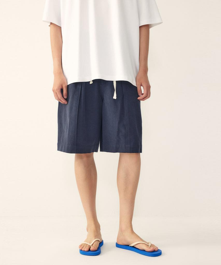 STUDIO TOMBOY [Men] Elastic Waist Half Pants_Navy 9156231186