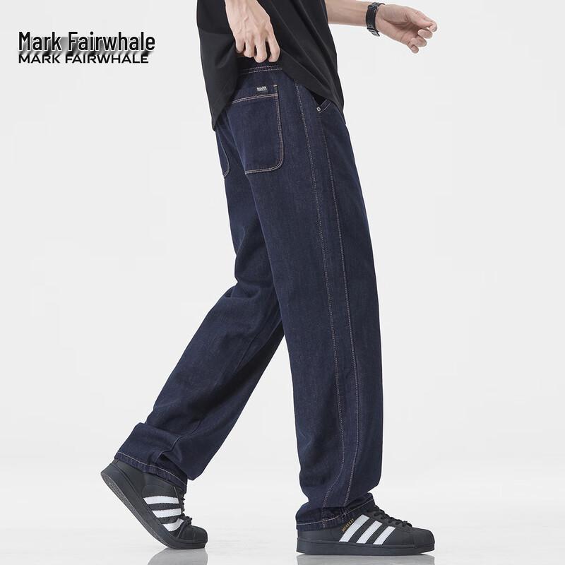 Mark Fairwhale Men s Retro Loose Straight Jeans 28