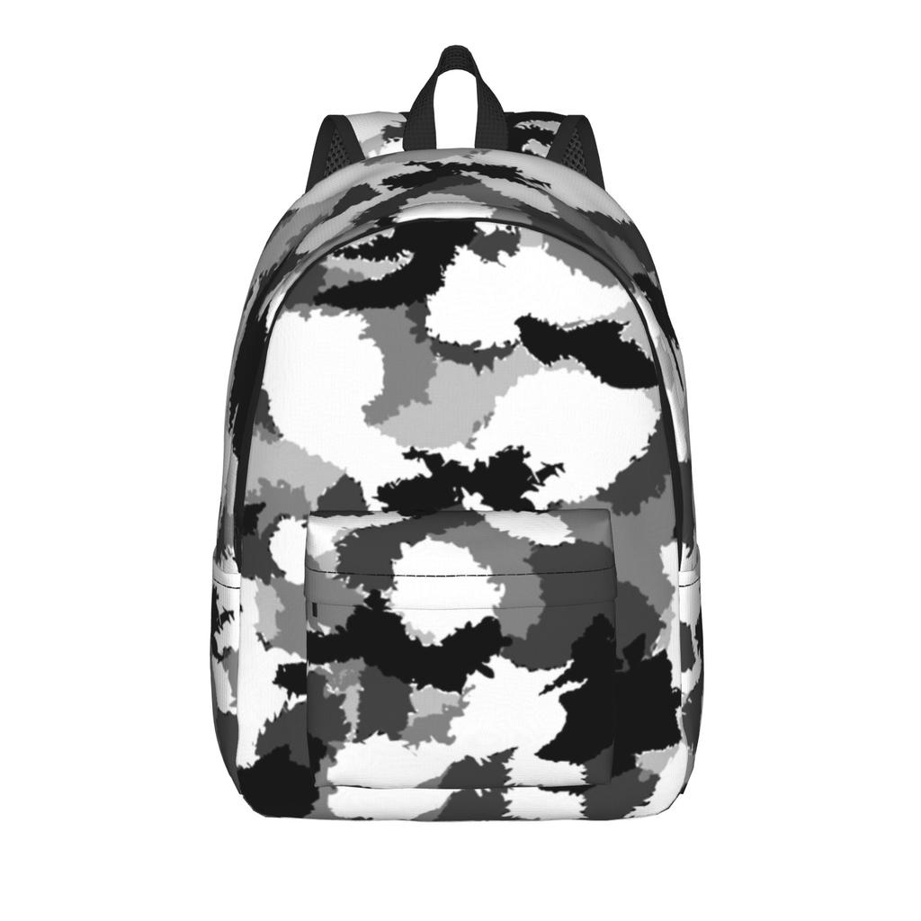 Purple Camouflage Pattern Fashion Backpack Outdoor Student Business Military Daypack for Men Women Laptop Computer Shoulder Bag