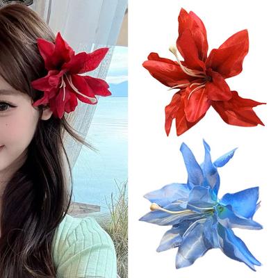 Damen Haarnadel Sicherer Halt Realistisches Blumenmuster Haarspange Nicht verblassend Leicht Dekorative Haaraccessoires
