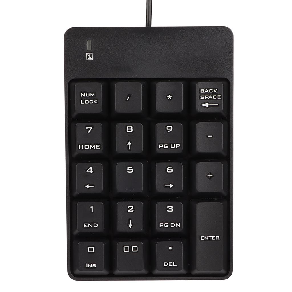 Number Pad Wired 19 Key USB Interface Drive Free Portable Black Laptop Numeric Keypad for Office