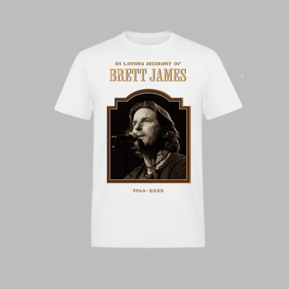 Brett James  T Shirt White Men Size S-5XL cOTTON Unisex T-Shirt XXL