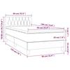 Box Spring Bed with Mattress Light Grey 90 x 190 cm Velvet