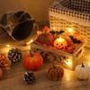 Multi Sizes Mini Pumpkin Ornament Velvet Halloween Artificial Decoration  Living Room Decor