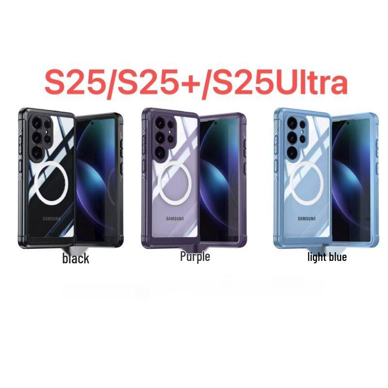 Samsung S25 Rugged Case: 360° Full-Coverage, 9H Glass, Shockproof, Anti-Scratch, Magnetic Charging