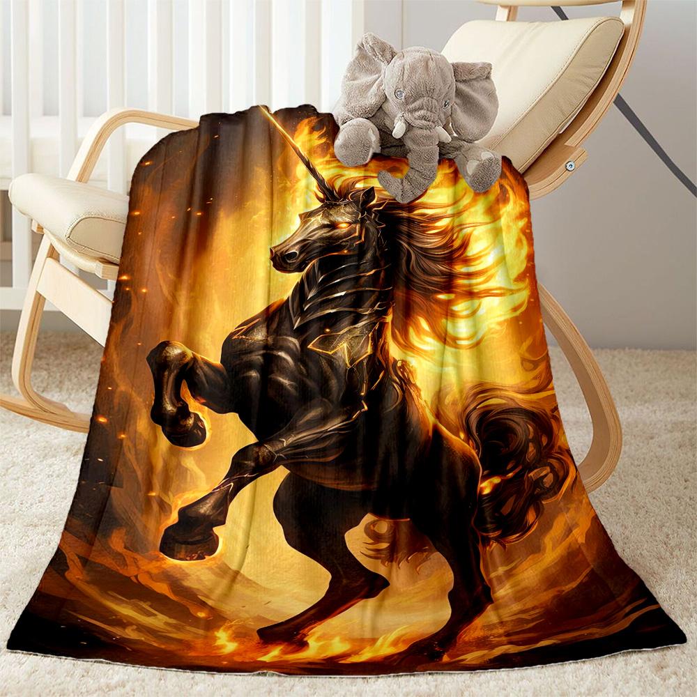 1pc Unicorn Sky blanket Soft and Warm for Sofa Office Camping Travel Livingroom Great Gift for Friends and Family Comfortable