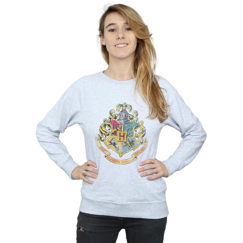 HARRY POTTER Felpa con Cappuccio Distressed Crest di Hogwarts per Donna