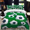 3D Football Print Duvet Cover Queen/King Size Soccer Sport Bedding Set for Boy Kids Gifts Ball Game Theme Quilt Cover Pillowcase