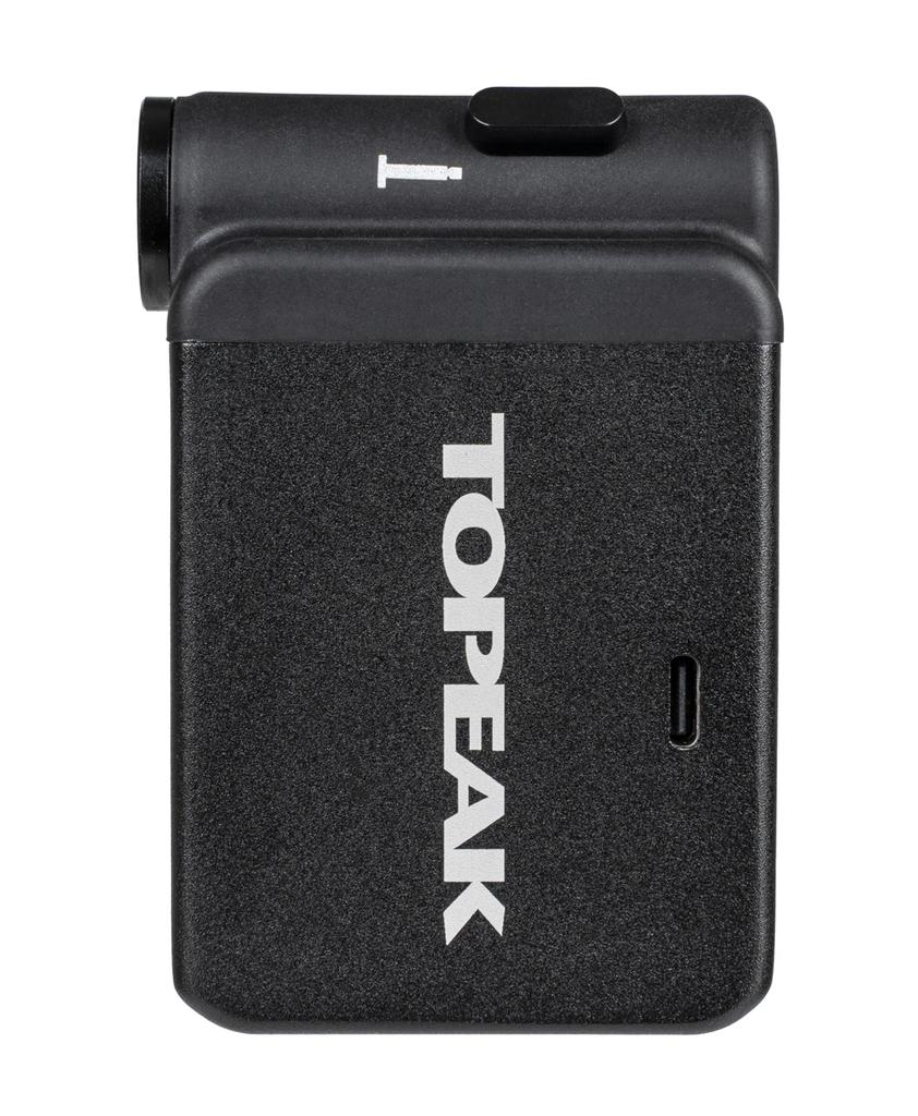 Topeak Digitale Elektropumpe mit Digitalanzeige für Fahrrad Schwarz E-Booster Reifen,