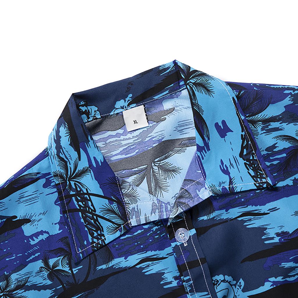 Mens Floral Hawaiian Shirts Short Sleeve Button Down Beach Shirts