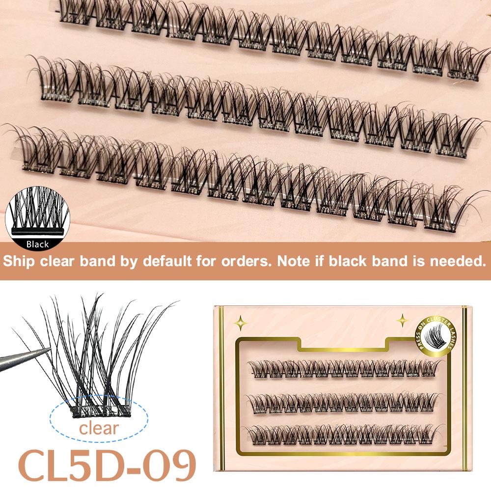 Press on Cluster Lashes No Glue Needed Self Adhesive Handmade Segment Pre Cut Pre Bond Cluster Eyelash Extension Press on lash cluster&C&0.07MM&Mix cm