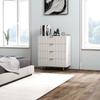 Elegant Four Drawer Bedside Table White