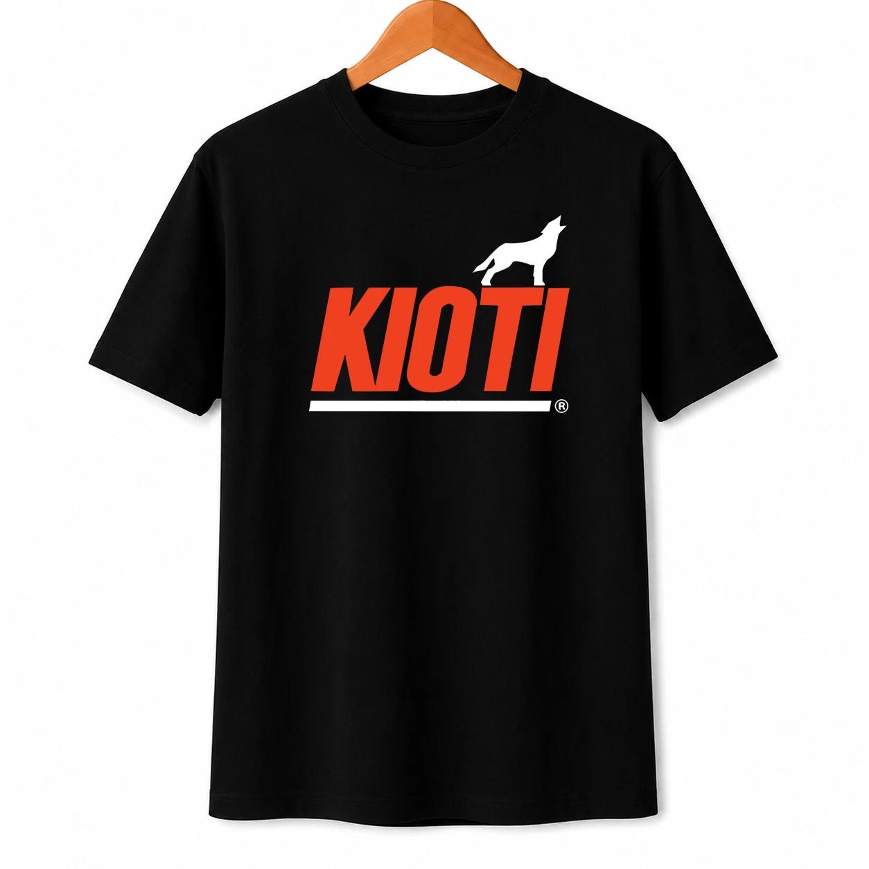 Kioti Black Cotton Fabric T-Shirt Streetwear Style Unisex Fit XL
