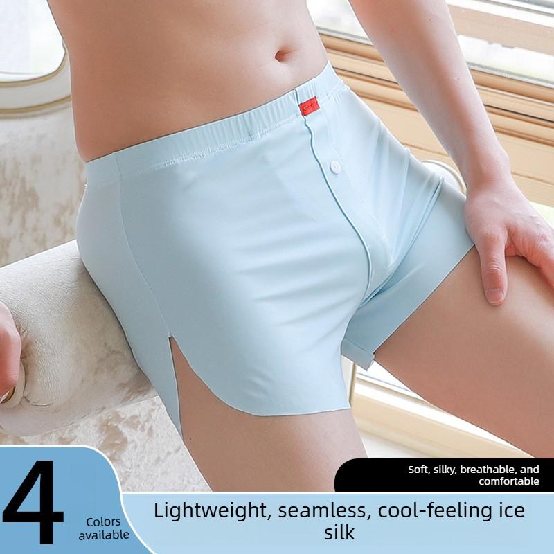 Men Spring and Summer Fashion New High-grade Ice Silk Flat Angle Underwear