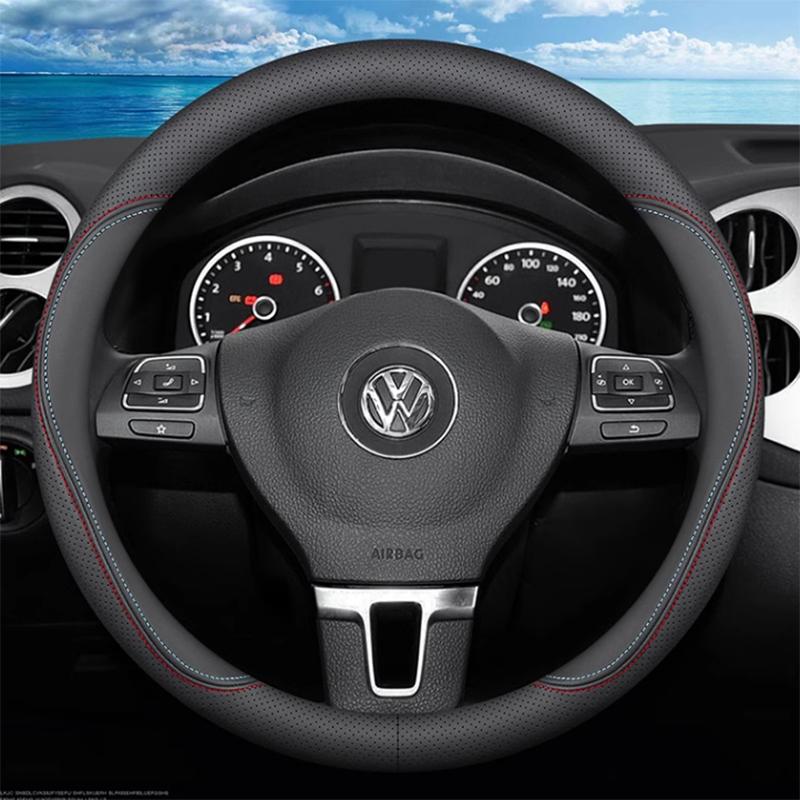 W14Car Steering Wheel Cover For Volkswagen VW Atlas Golf 8 Mk8 Polo Jetta Passat B9 Tiguan Auto interior accessories