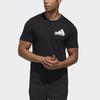 adidas T Shirts Men's Black Crew Neck Moderate Straight Fit GH4419