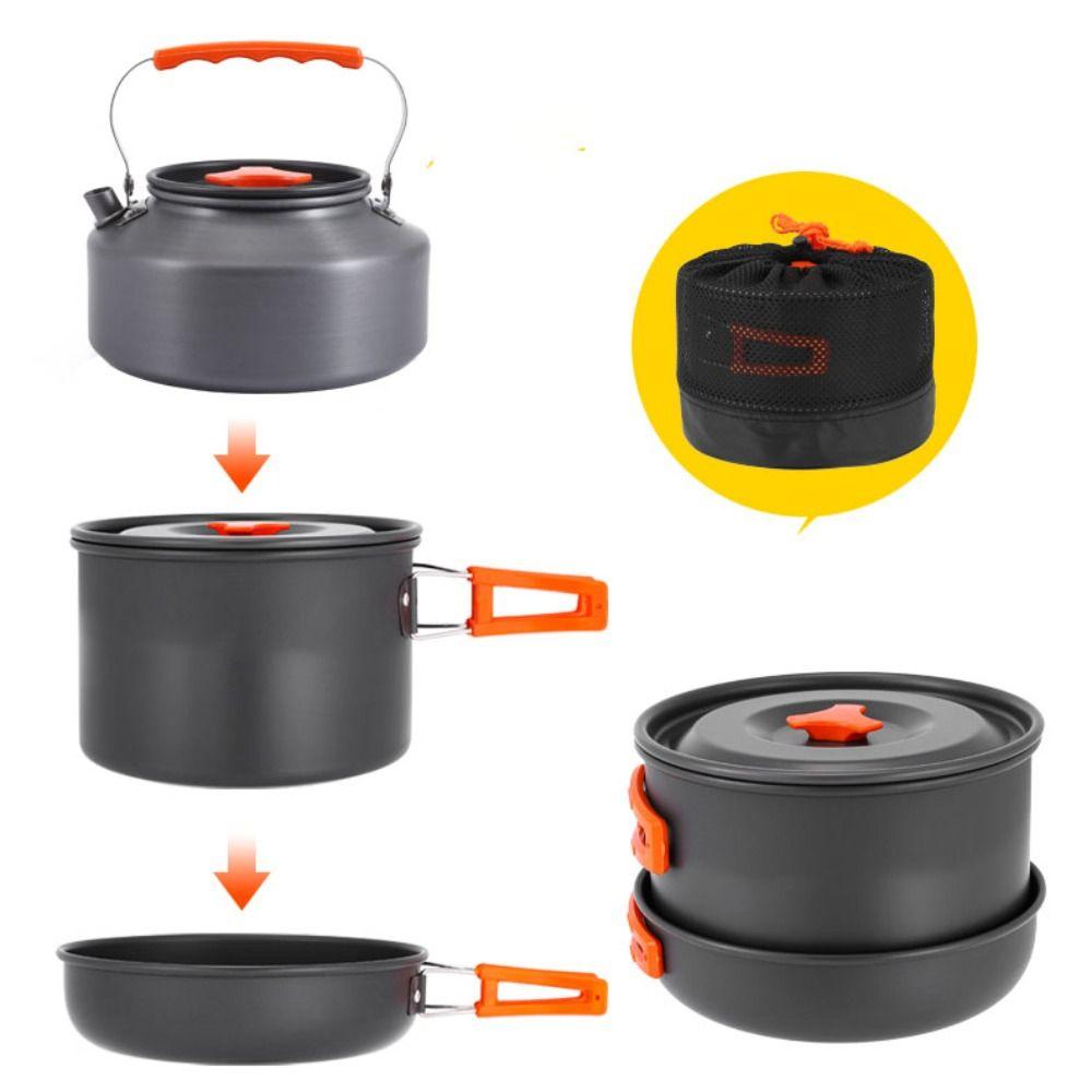 Kettle Outdoor Cookware Set Teapot Combination Picnic Pot Set Camping Tableware Travel Outdoor