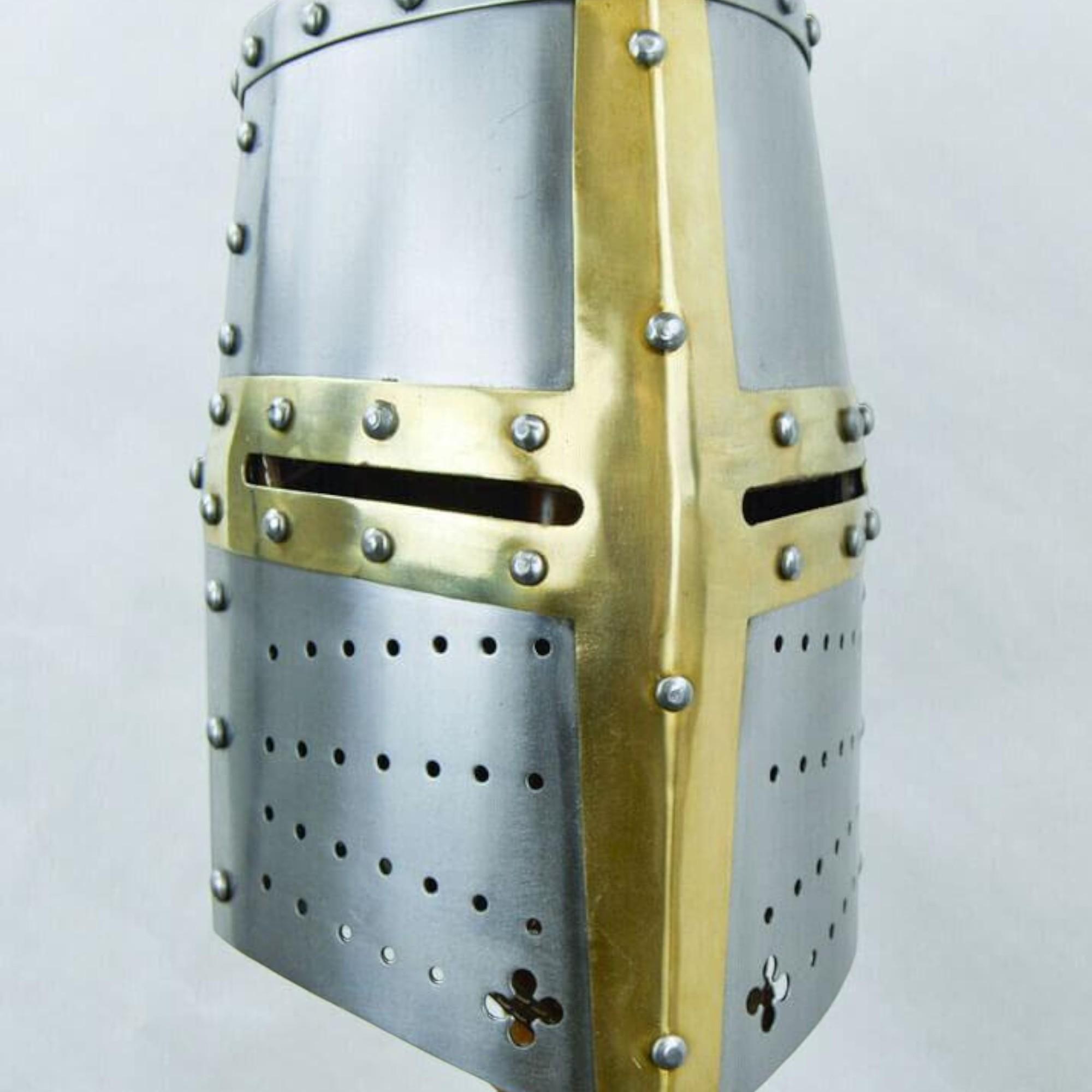 

14th Century 18 Gauge Steel templar Crusader s Great helmet