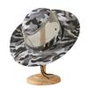 Men's Camo Mesh Sun Hat Wide Brim Breathable Bucket Hat UV Protection Outdoor Fishing Cap