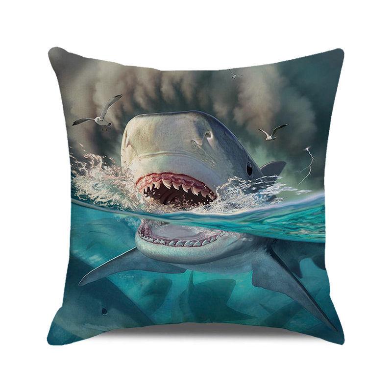 Home Decor Underwater World: Sea Creatures & Mysteries Pattern Cushion Cover Suitable for Sofa Bedroom Car Pillow Cover