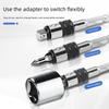 Professional 1/4 Inches Hex Shank Drill Bit Holders Adapter With Fast Change Design Suitable For Power Drills And Driver
