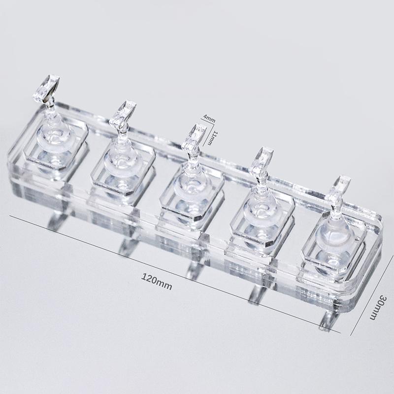Nail Stand Non-Magnetic False Nail Tips Holder For Cat Eye Gel Press On Nails Display Rack Acrylic Nail Painting 1/5/10 Grids