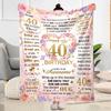 40th Birthday Celebration Quotes Blanket Warmthful Decor Great for Picnics Bed Office All-Season Use Warmthful Decor