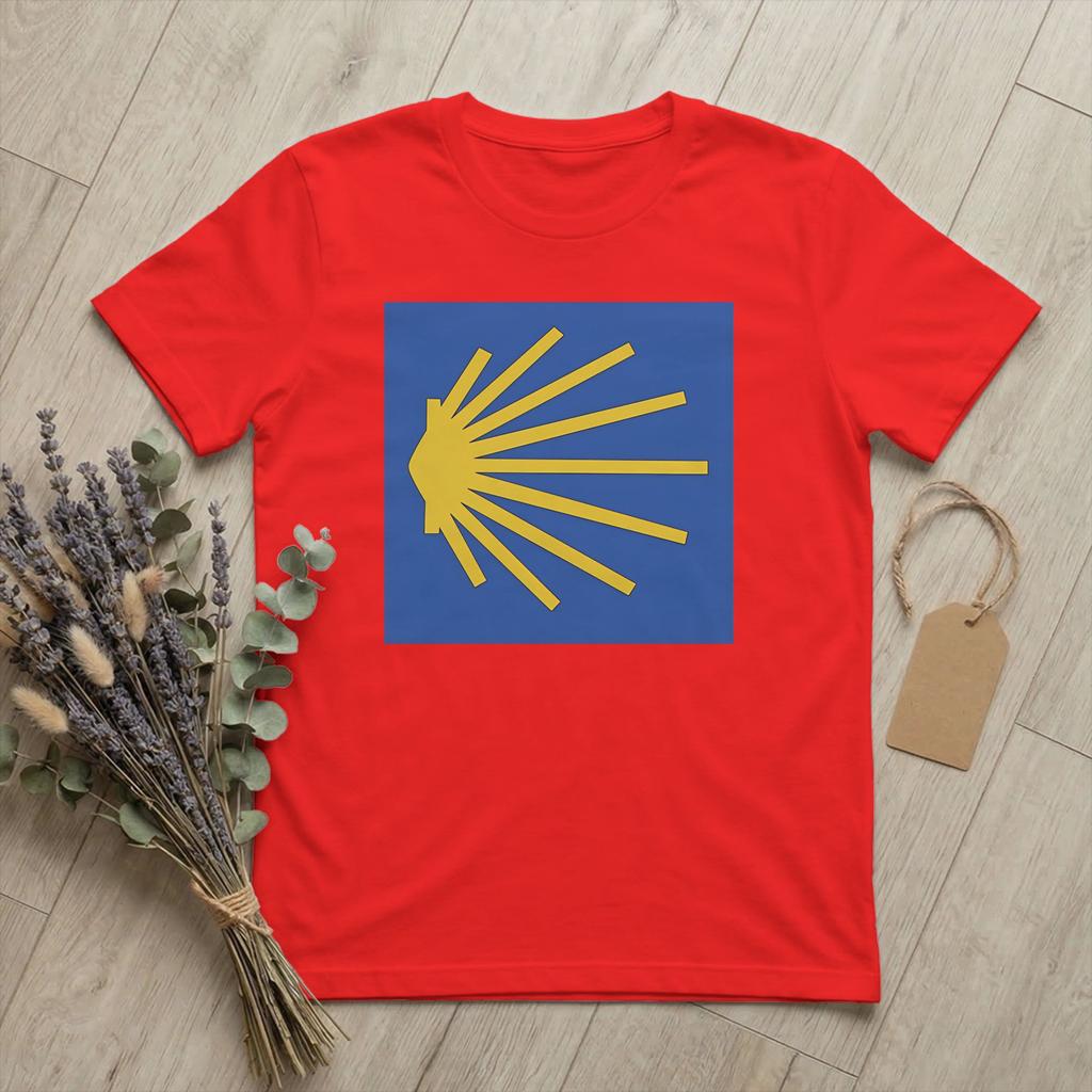 Unisexs TShirts El Camino De Santiago Hiking Funny Pure Cotton Tees Short Sleeve St James Way T Shirt Round Neck Clothing Print