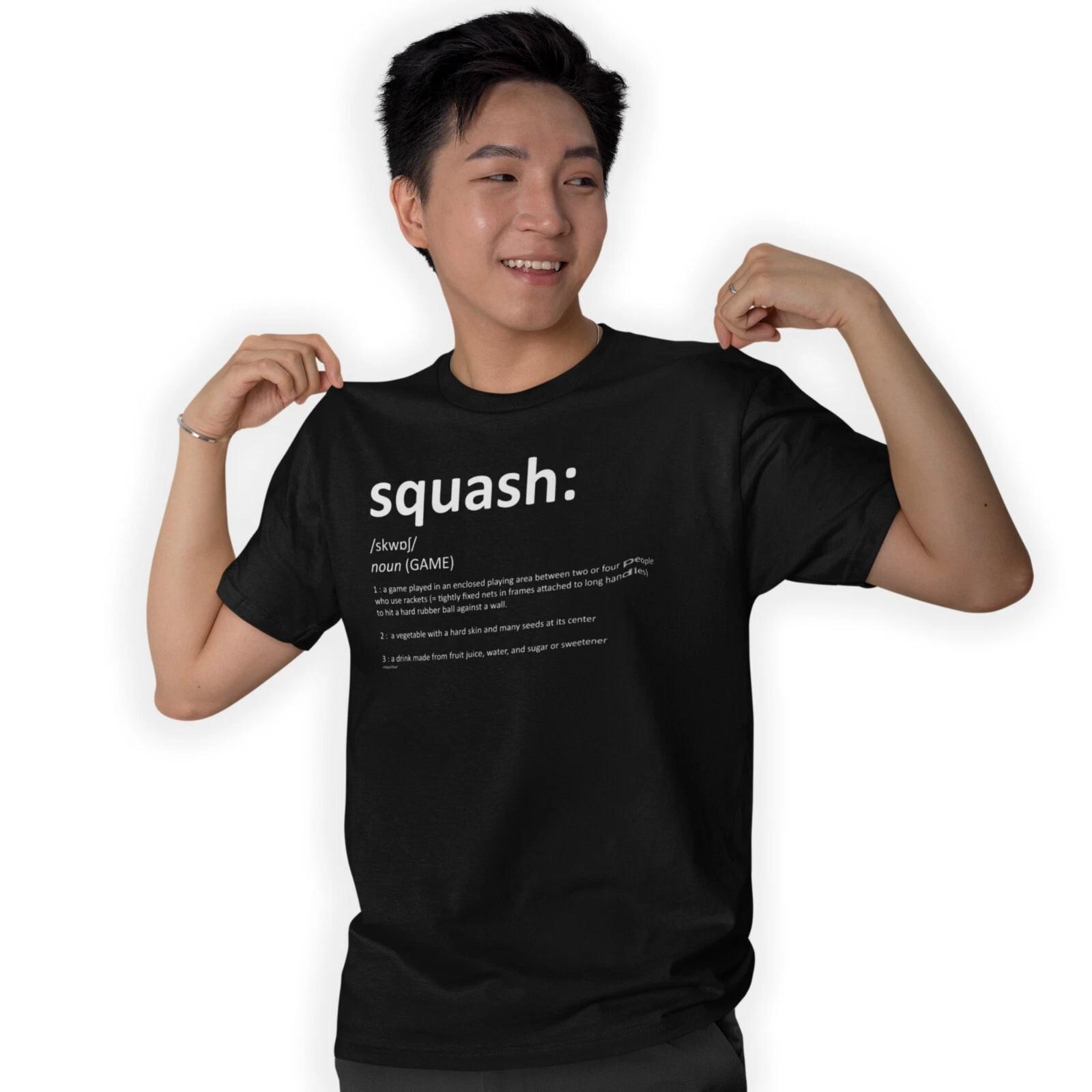 Squash Word Definition T-Shirt Sports Racket Ball Funny Meaning Wordplay Gift L