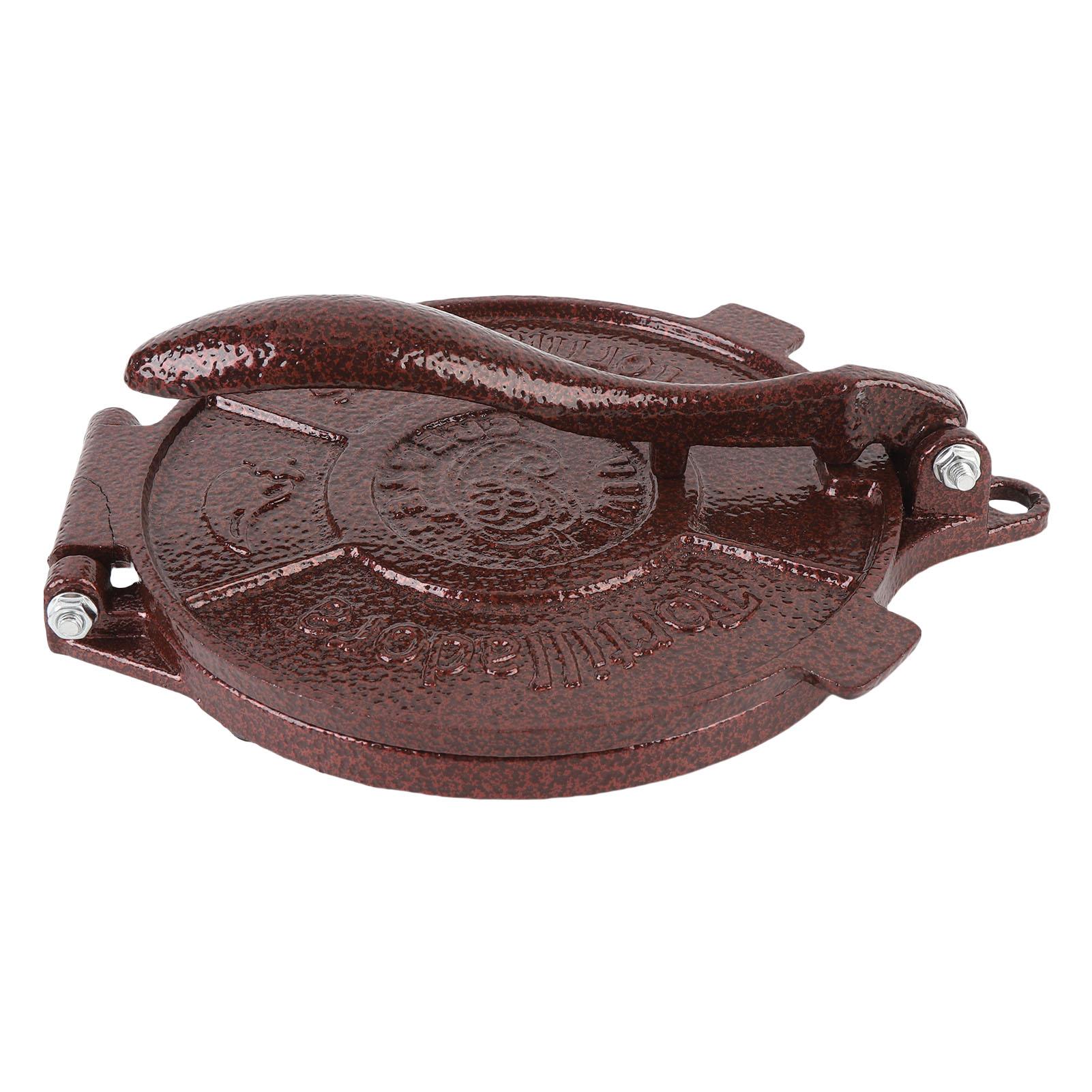 

Cast Iron Tortilla Press with Handle Hand Manual Presser for Dumpling Wrapper Flatbread Pie Making L