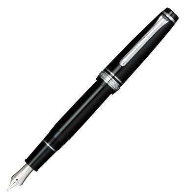 Sailor fountain pen Professional Gear Slim Argento Nero Punta Media 11-1222-420