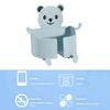 Bedside Phone Charging Storage Bracket Wall Mounted Self-adhesive Punch-free Anti-slip Cartoon Bear Shape with Multi Hooks Phone Holder Organizer