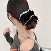 1pc Lace Lace Large Intestine Hair Loop Tied with Ponytail Temperament Headband Retro Meatball Hair Rope Hair Accessory