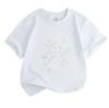 Toddler Boys Girls 100% Cotton Crew Neck Short Sleeve T-Shirt, Cute Winking Smiling Sun Cartoon Print Casual Breathable Summer Tee for Little Kids Dai
